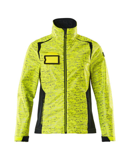 Softshell jas Dames 19212 - 17010 - hi-vis geel/donkermarine