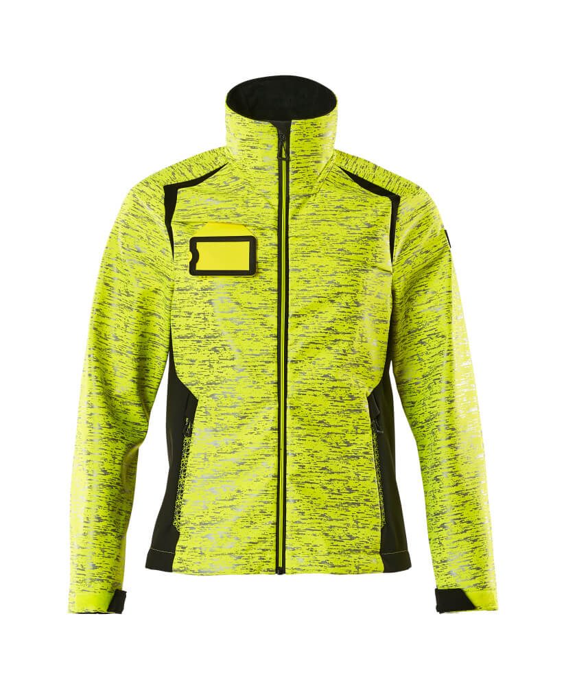 Softshell jas Dames 19212 - 1709 - hi-vis geel/zwart