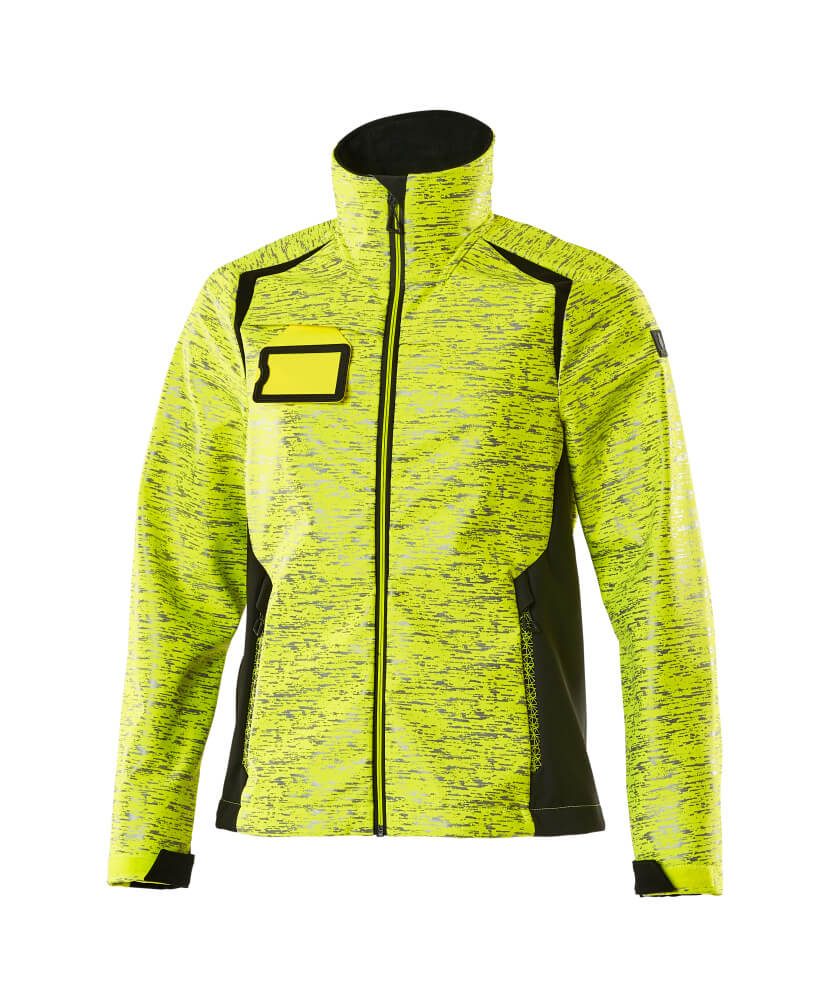 Softshell jas Dames 19212 - 1709 - hi-vis geel/zwart