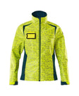 Softshell jas Dames 19212 - 1744 - hi-vis geel/donkerpetrol