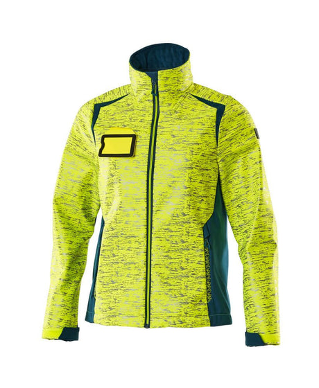 Softshell jas Dames 19212 - 1744 - hi-vis geel/donkerpetrol
