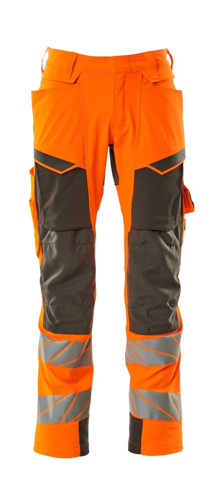 Broek met kniezakken 19279 - 1418 - hi-vis oranje/donkerantraciet
