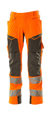 Broek met kniezakken 19279 - 1418 - hi-vis oranje/donkerantraciet