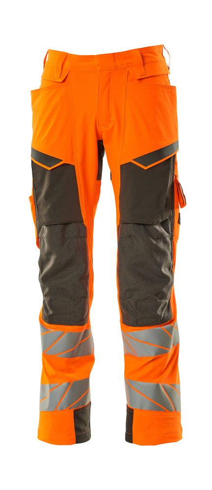 Broek met kniezakken 19279 - 1418 - hi-vis oranje/donkerantraciet