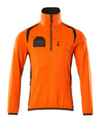 Fleecetrui met rits 19303 - 1418 - hi-vis oranje/donkerantraciet