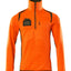 Fleecetrui met rits 19303 - 1433 - hi-vis oranje/mosgroen
