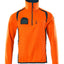 Fleecetrui met rits 19303 - 1444 - hi-vis oranje/donkerpetrol