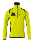 Fleecetrui met rits 19303 - 17010 - hi-vis geel/donkermarine