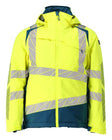 Winterjas Accelerate Safe 19335 - 1744 - hi-vis geel/donkerpetrol