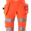 Lange shorts met spijkerzakken 19349 - 222 - hi-vis rood