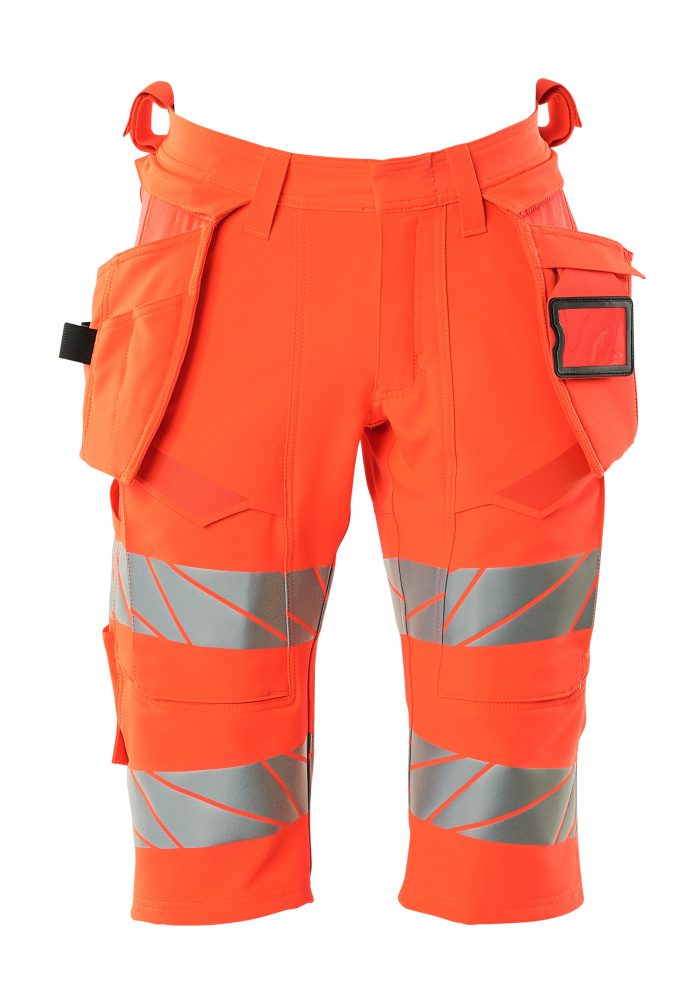 Lange shorts met spijkerzakken 19349 - 222 - hi-vis rood