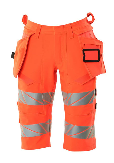 Lange shorts met spijkerzakken 19349 - 222 - hi-vis rood