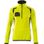 Fleecetrui met korte rits Dames 19353 - Hi-vis Geel / Donkermarine (17010)