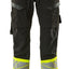 Broek met dijbeenzakken 19379 - Zwart / Hi-Vis Geel