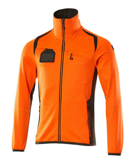 Fleecetrui met rits 19403 - 1418 - hi-vis oranje/donkerantraciet