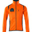 Fleecetrui met rits 19403 - 1444 - hi-vis oranje/donkerpetrol