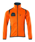 Fleecetrui met rits 19403 - 1444 - hi-vis oranje/donkerpetrol