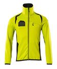 Fleecetrui met rits 19403 - 1709 - hi-vis geel/zwart