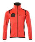 Fleecetrui met rits 19403 - 22218 - hi-vis rood/donkerantraciet