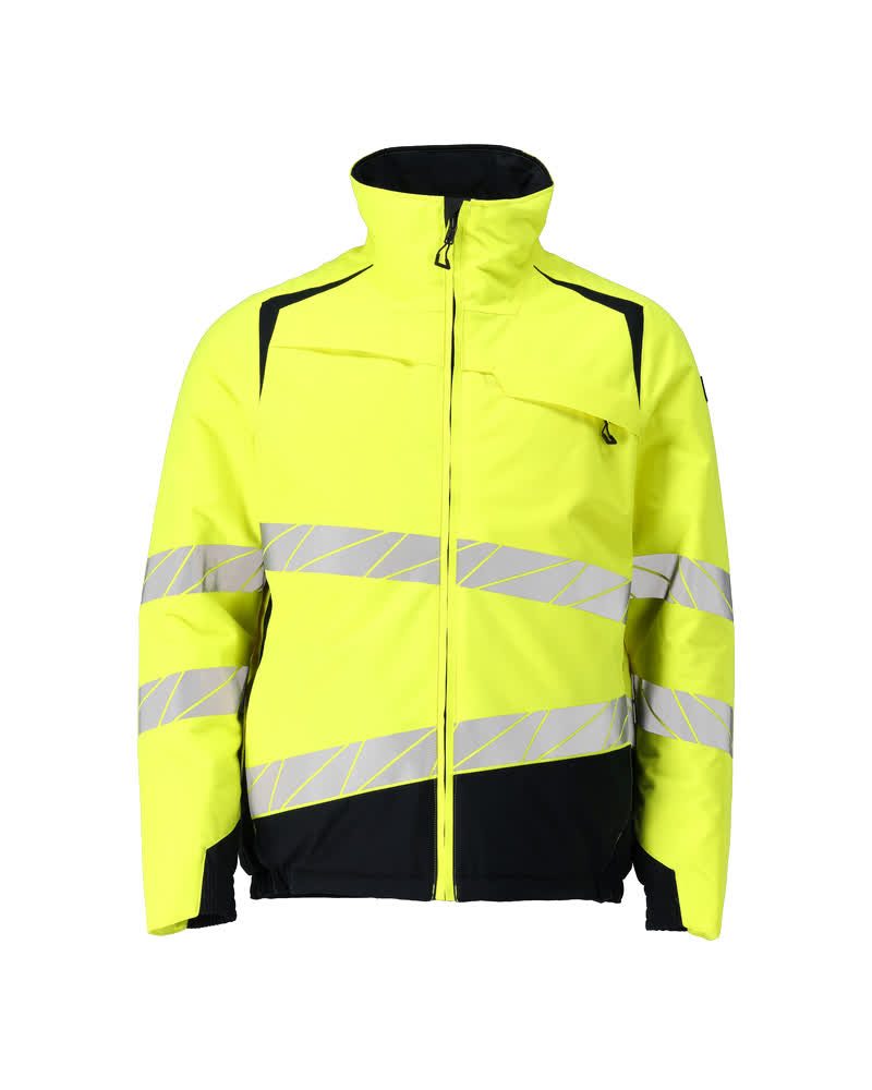 Winterjas 19435 - 17010 - hi-vis geel/donkermarine