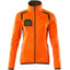 Fleecetrui met rits Dames 19453 - 1433 - hi-vis oranje/mosgroen