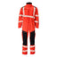 Overall met kniezakken 19519 - 22210 - hi-vis rood/donkermarine
