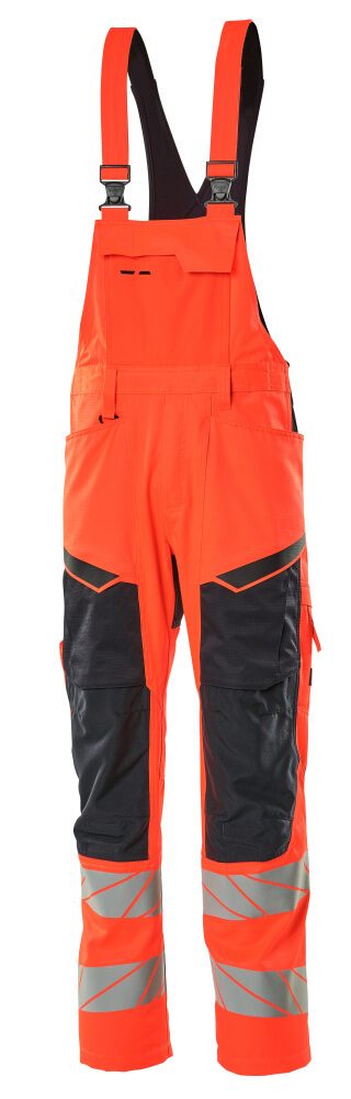 Amerikaanse overall met kniezakken 19569 - 22210 - hi-vis rood/donkermarine