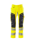 Broek met kniezakken 19579 - 1709 - hi-vis geel/zwart