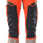 Broek met kniezakken 19579 - 22210 - hi-vis rood/donkermarine