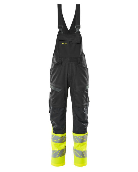 Amerikaanse overall met kniezakken 19669 - 0917 - zwart/hi-vis geel