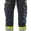 Broek met kniezakken 19679 - 01017 - donkermarine/hi-vis geel