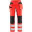 Werkbroek High-Visibility Dames 7163 - High Vis Rood/Zwart