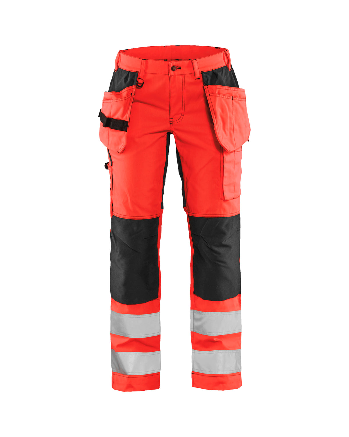 Werkbroek High-Visibility Dames 7163 - High Vis Rood/Zwart