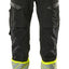 Broek met kniezakken 19879 - 0917 - zwart/hi-vis geel