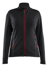 Microfleecevest Dames 4766 - Zwart/Rood