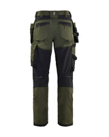 Werkbroek Dames 7132 - Donker herfstgroen/Zwart