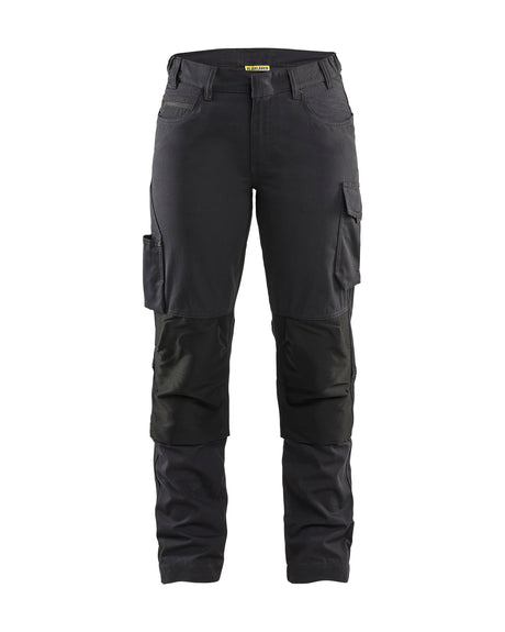 Service Werkbroek Stretch Dames 7195 - Zwart/Donkergrijs