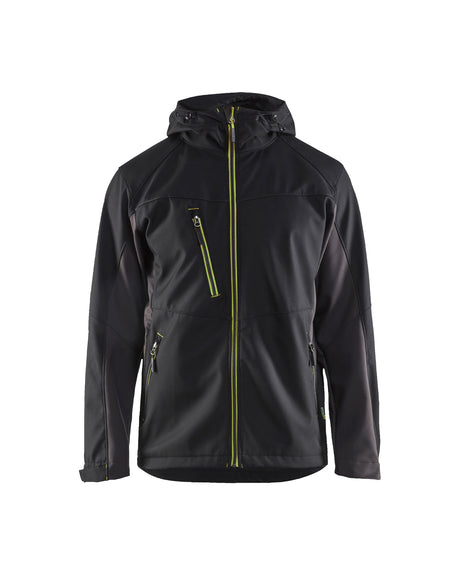 Softshell jack 4753 - Zwart/High Vis Geel