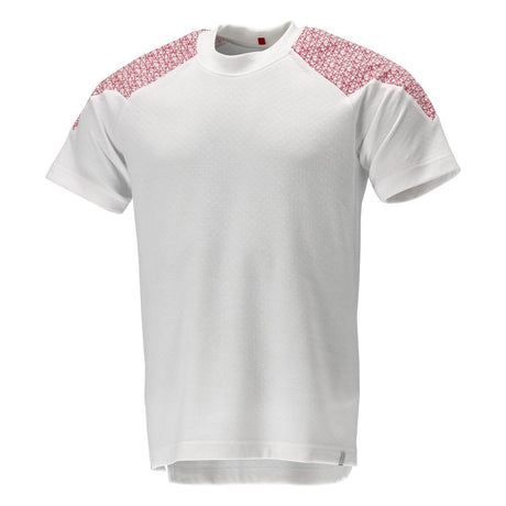 T-shirt korte mouwen 20082 - 06202 - wit/signaalrood
