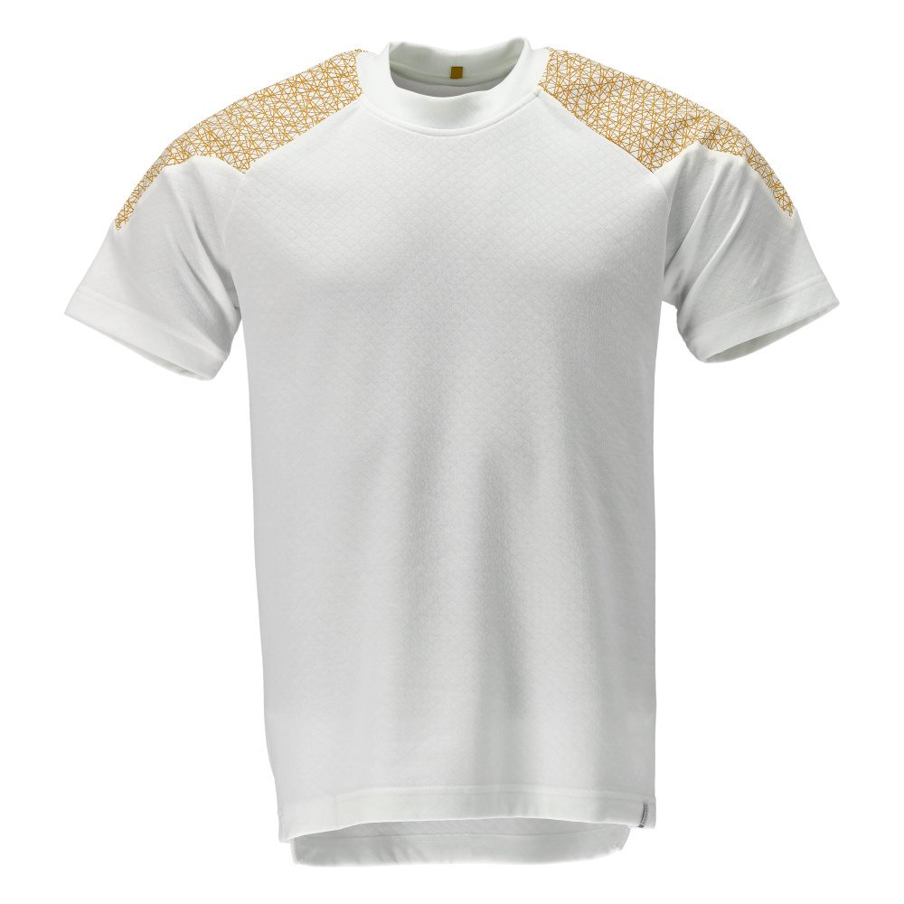 T-shirt korte mouwen 20082 - 0670 - wit/kerriegeel