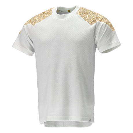 T-shirt korte mouwen 20082 - 0670 - wit/kerriegeel