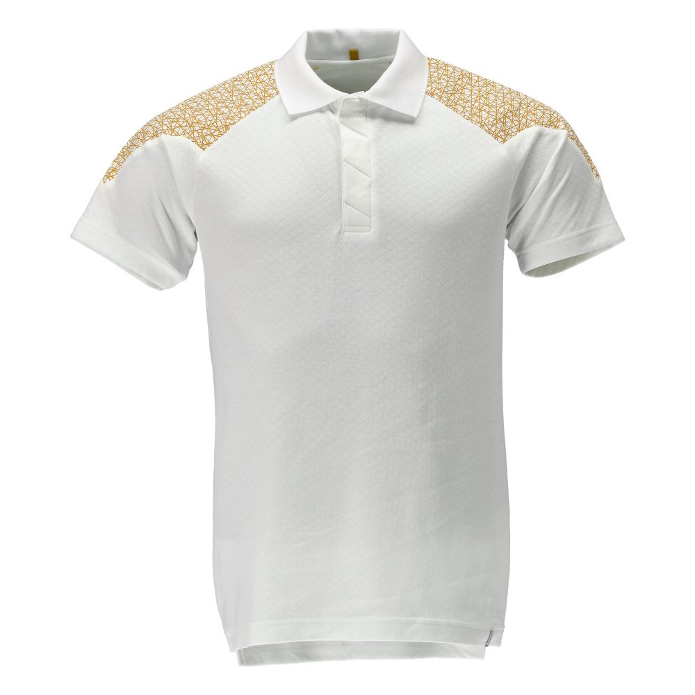 Poloshirt 20083 - 0670 - wit/kerriegeel