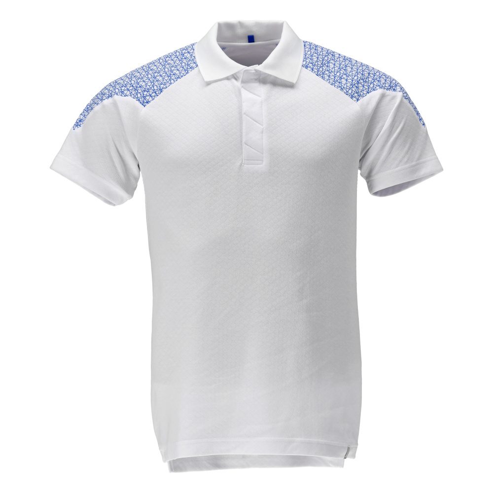 Poloshirt 20083 - 0691 - wit/helder blauw