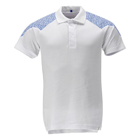 Poloshirt 20083 - 0691 - wit/helder blauw