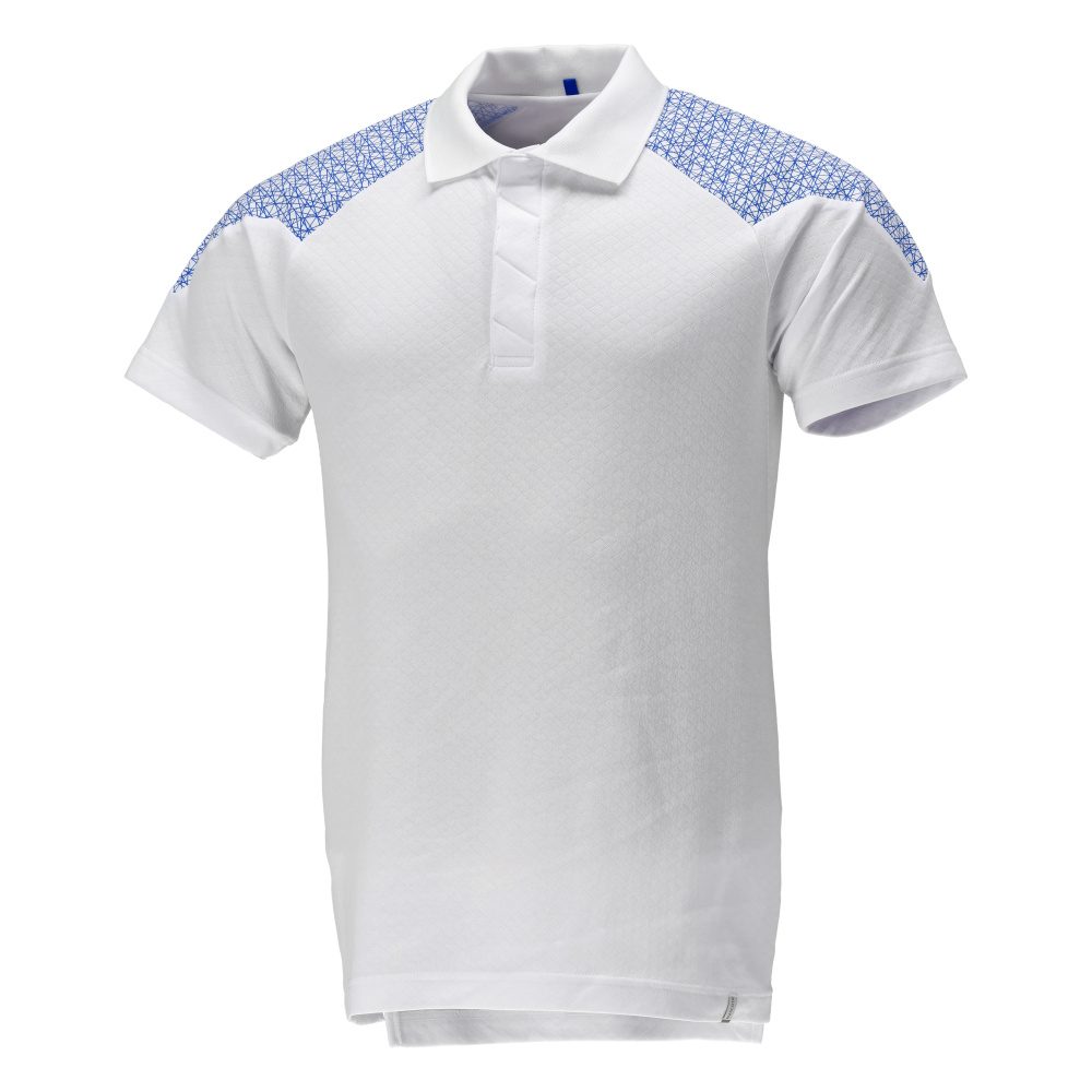 Poloshirt 20083 - 0691 - wit/helder blauw