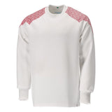 Sweatshirt 20084 - 06202 - wit/signaalrood