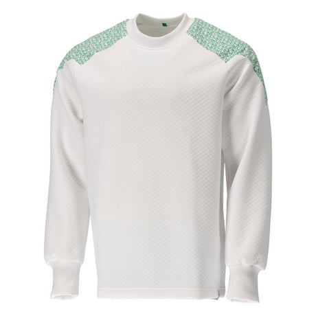 Sweatshirt 20084 - 06333 - wit/helder groen