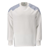 Sweatshirt 20084 - 0691 - wit/helder blauw