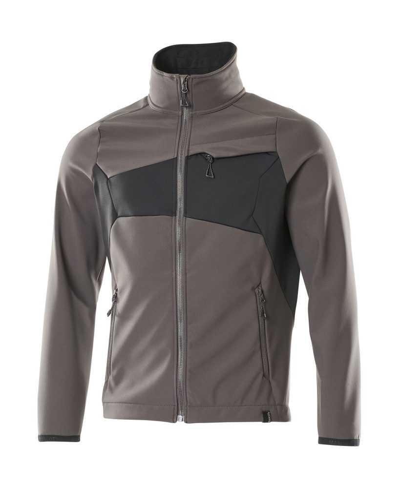 Softshell jas 20102 - 1809 - donkerantraciet/zwart