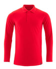 Poloshirt lange mouwen 20483 - 202 - signaalrood